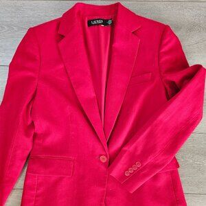 Vintage Ralph Lauren Black Label Red Women's Blazer Jacket Size 4